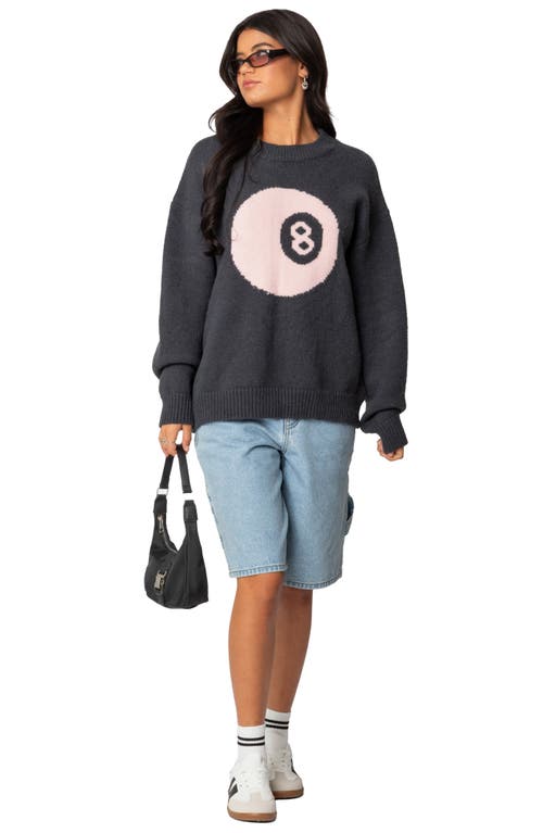 EDIKTED EDIKTED MAGIC 8-BALL OVERSIZE CREWNECK SWEATER 