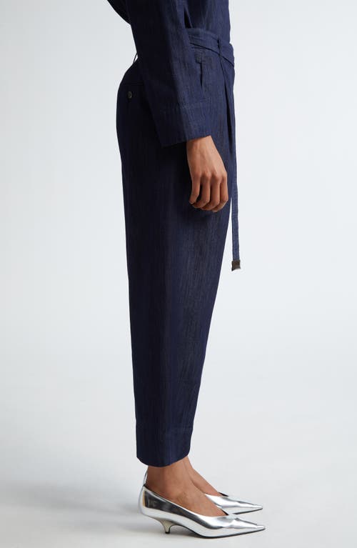 MAX MARA MAX MARA AMOUR DENIM BELTED CROP PANTS 