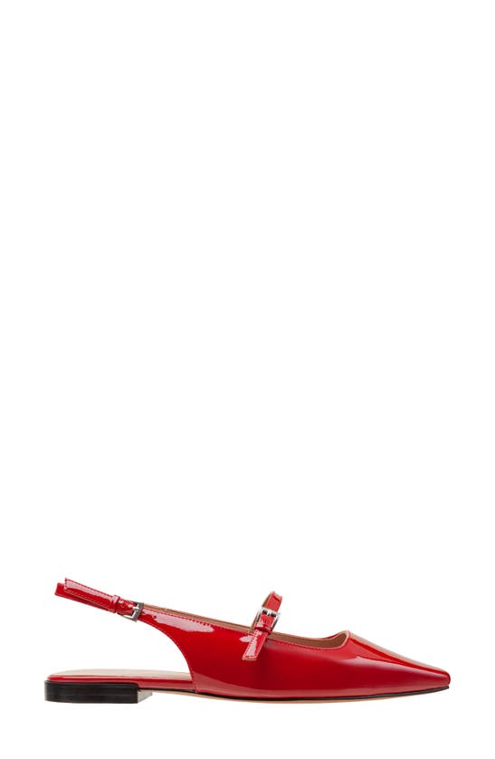 Linea Paolo Celeste Slingback Pointed Toe Flat In Red