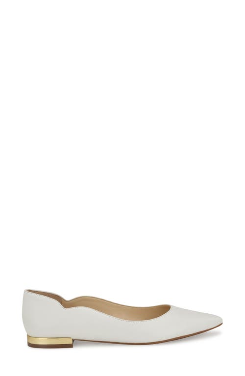 Nine West Lovlady Pointed Toe Flat In White