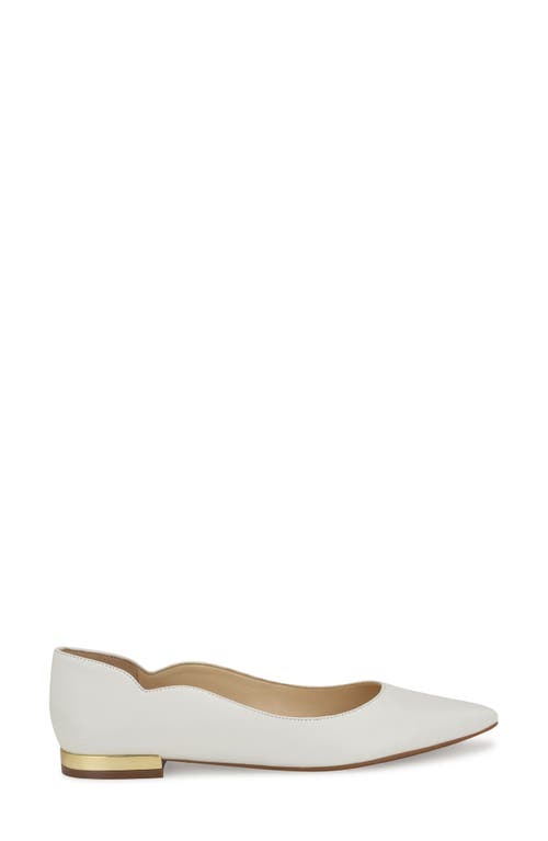 Shop Nine West Lovlady Pointed Toe Flat In White