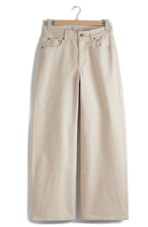 & Other Stories Wide Leg Pants In Beige
