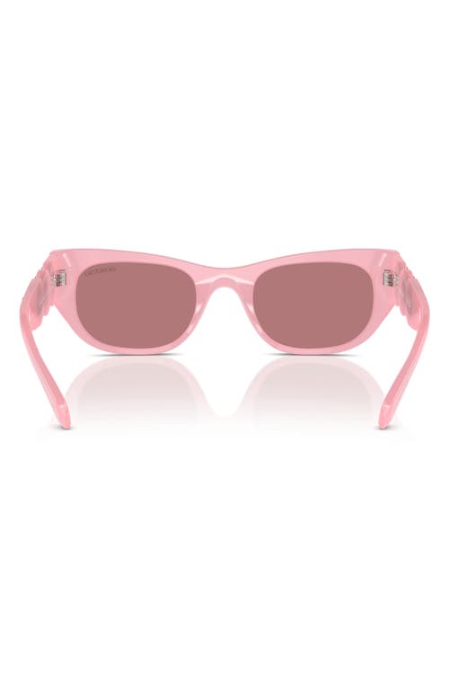 Shop Swarovski 53mm Pillow Sunglasses In Milky Pink