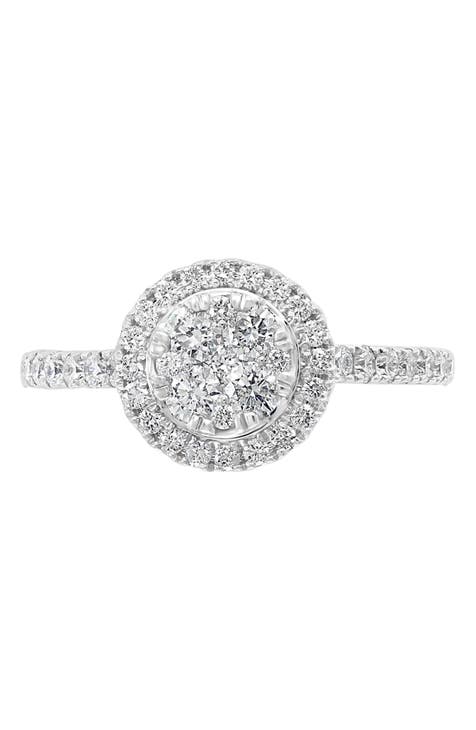 Sterling Silver Diamond Ring - 0.74ct.