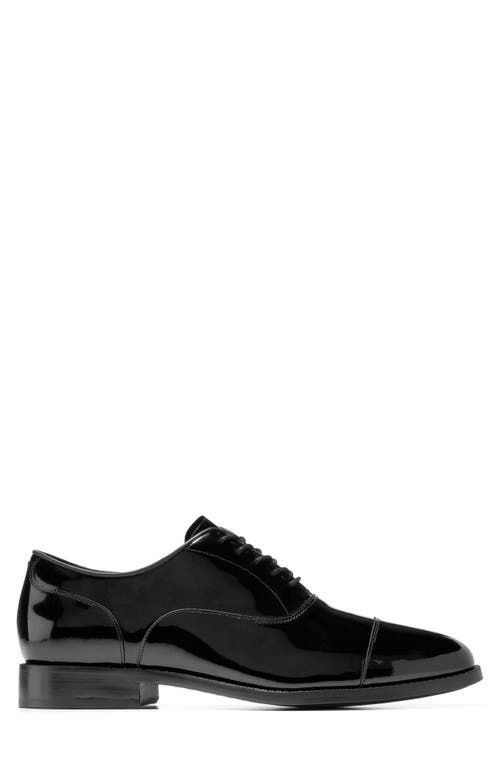 Shop Cole Haan Broadway Cap Toe Oxford In Black Patent/black