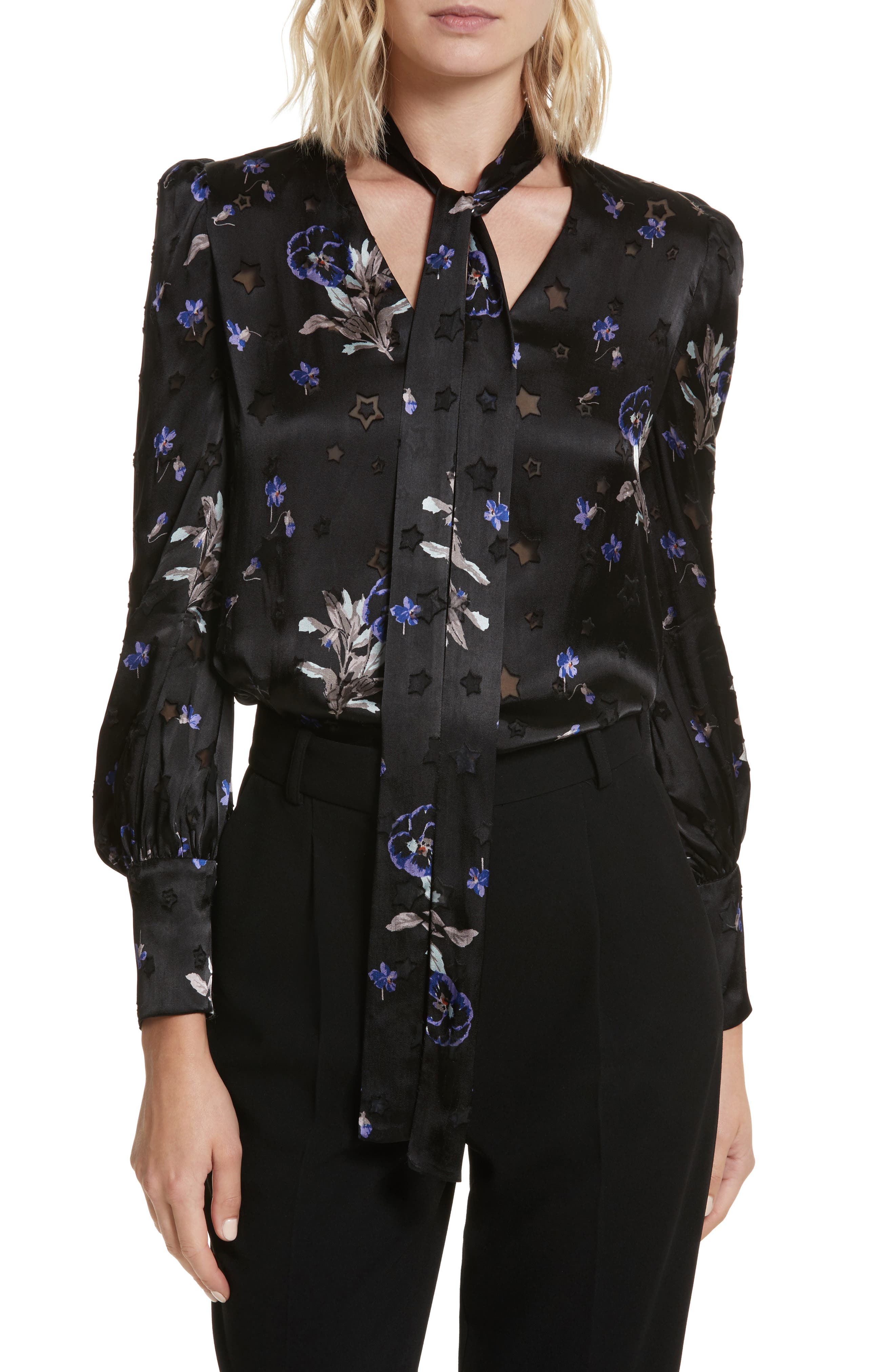 Rebecca Taylor Floral Violet Top Nordstrom