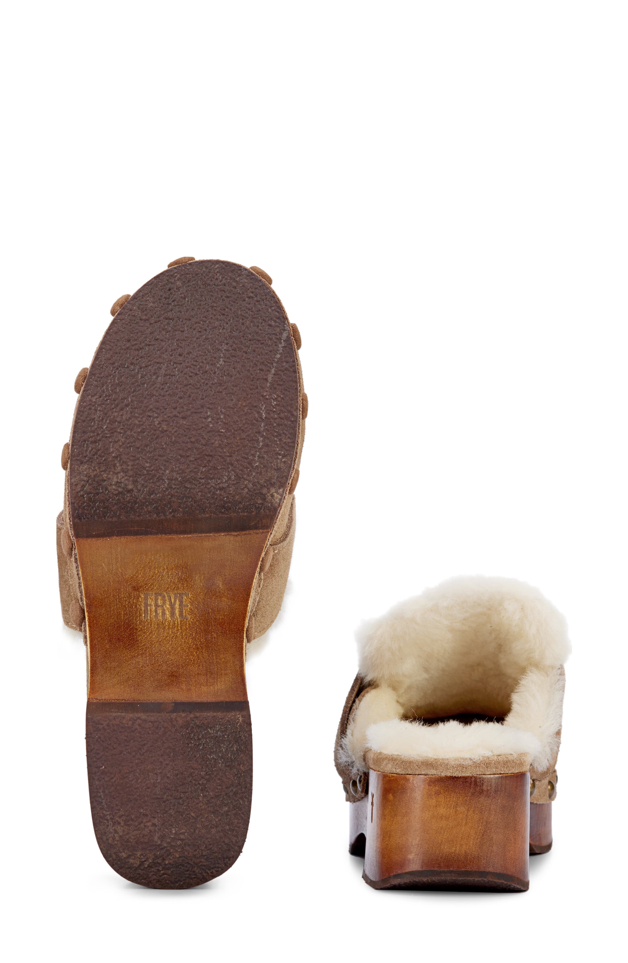 Frye Melody Genuine Shearling Lined Platform Clog Nordstrom