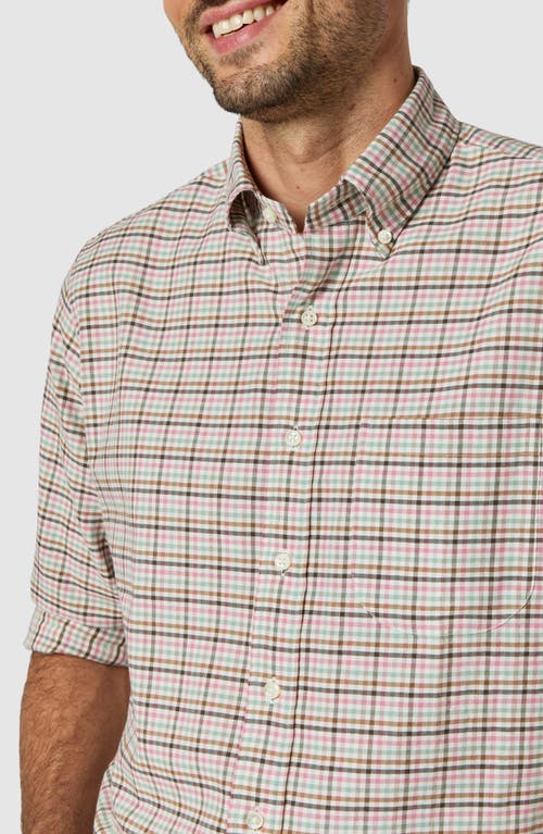 Shop Sid Mashburn Gingham Button-down Shirt In Peri Sawdust Gingham Twill