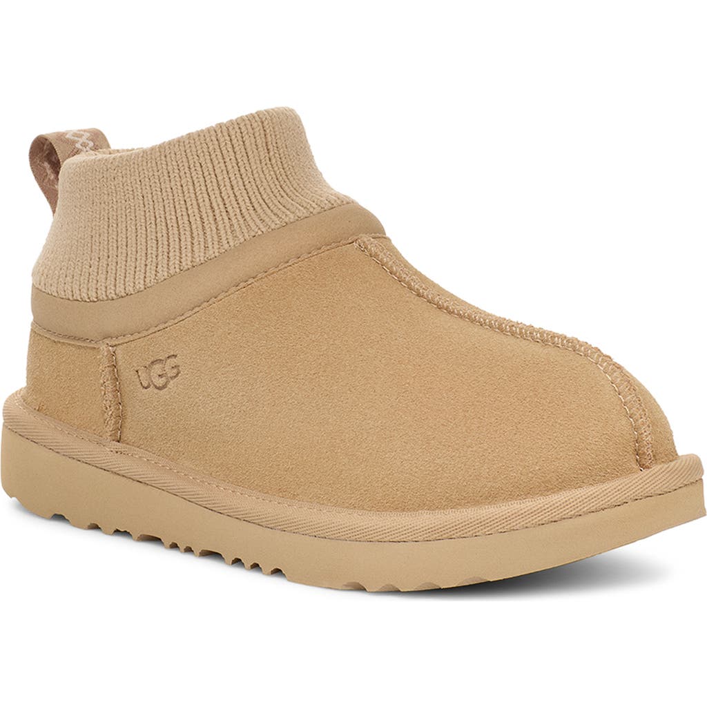 Ugg(r) Kids' Classic Ultra Stretch Mini Boot In Mustard Seed