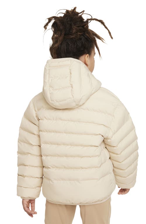 Shop Nike Kids' Sportswear Insulated Puffer Jacket In Sanddrift/white