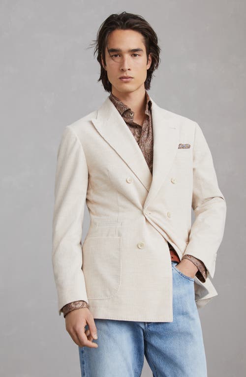 Shop Brunello Cucinelli Uconstructed Blazer In Beige