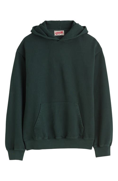 Shop Madewell Woodland Brushed Terry Hoodie In Luxury Forest