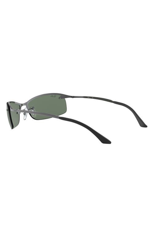 Shop Ray Ban Ray-ban 60mm Polarized Aviator Sunglasses In Gunmetal/green