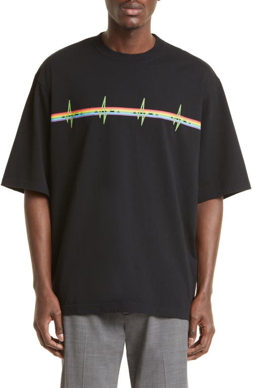 Undercover Dark Side of the Moon Oversize Graphic Tee in Black