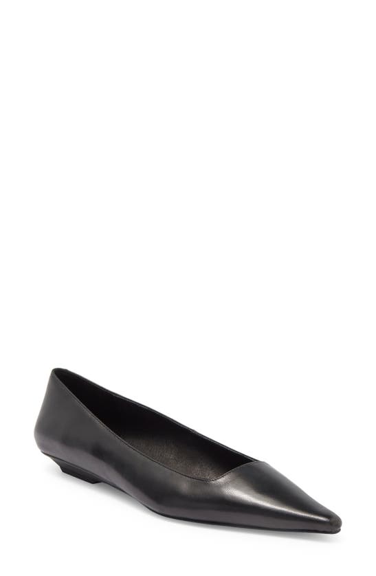 Shop Jeffrey Campbell Pistil Pointed Toe Flat In Black