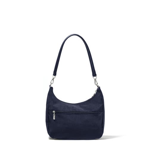 Baggallini Modern Pocket Half Moon Crossbody Shoulder Bag In French Navy