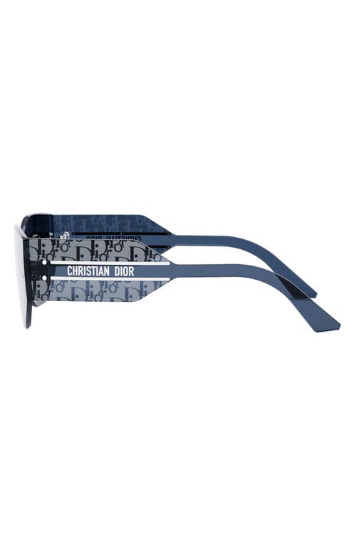 Shop Dior 'club M6u Shield Sunglasses In Shiny Palladium/smoke Mirror