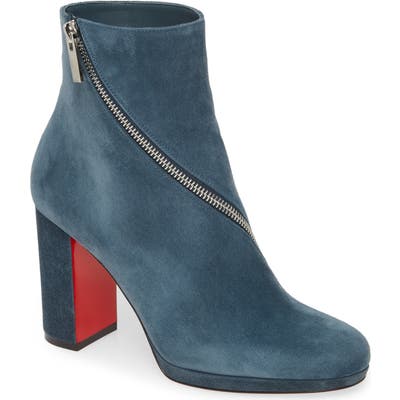 Christian Louboutin Birgitta Zip Around Bootie, Blue