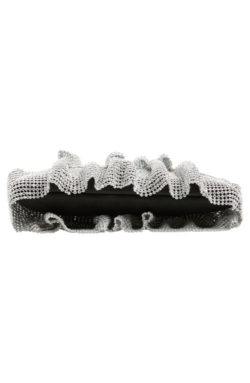 Natasha Crystal Mesh Shoulder Bag In Black/crystal