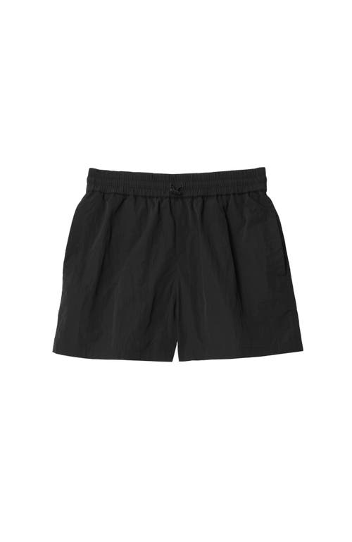 Shop Burberry Nylon Shorts In Black