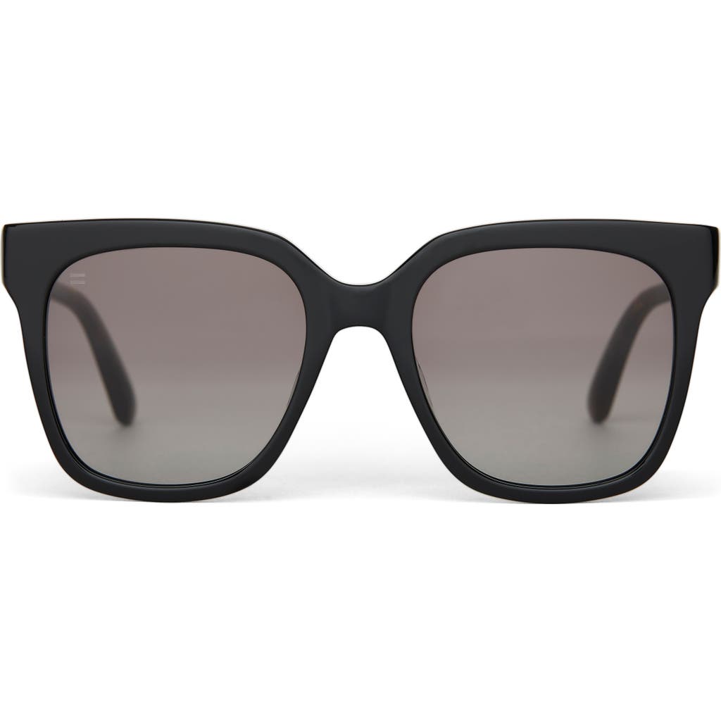 Toms Natasha 53mm Polarized Square Sunglasses In Black