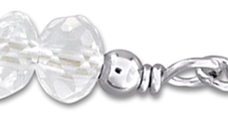 Delmar Beaded Chain Bracelet In White Topaz