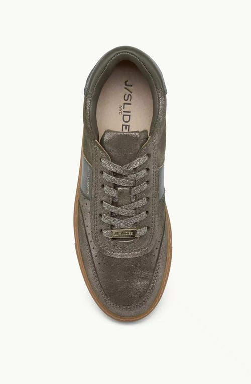 Jslides Footwear Tinsely Sneaker In Metallic Khaki