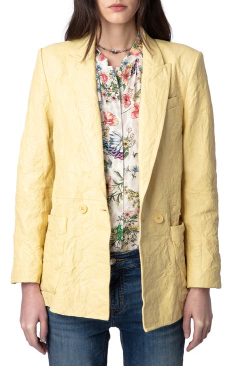 yellow blazer jackets