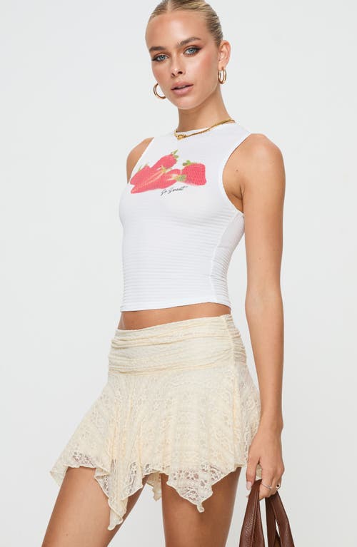 Princess Polly Lifas Lace Miniskirt In Light Beige