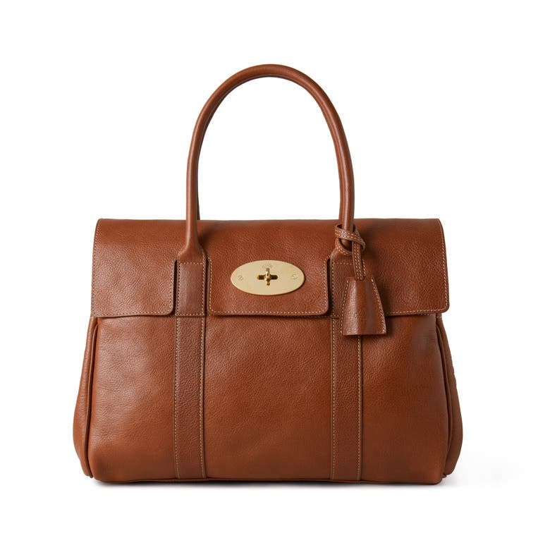 Shop Mulberry Bayswater Leather Satchel In Oak