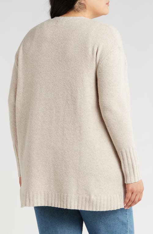 Shop Caslonr Caslon(r) Open Front Cardigan In Tan Doeskin Heather