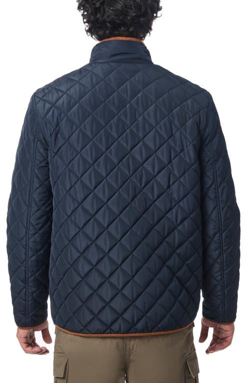 Shop Bernardo Smart Leisure Quilted Barn Jacket In Navy