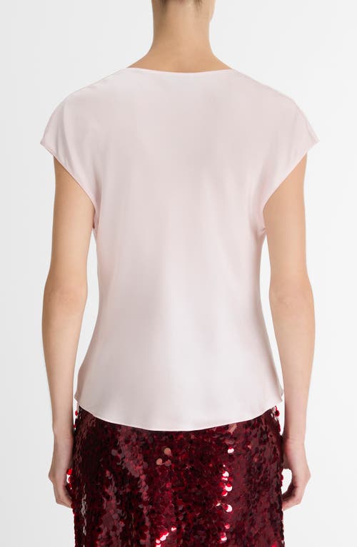 Shop Vince Cowl Neck Silk Blouse In Ballet