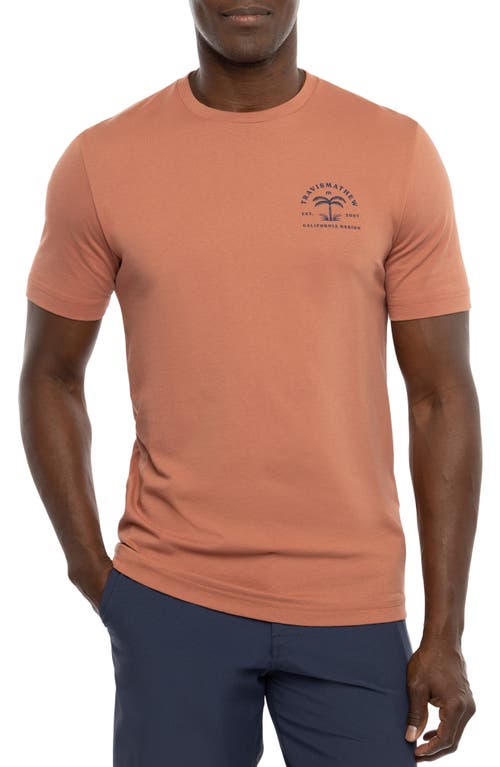 TravisMathew Shock And Awe Cotton Graphic Tee in Copper at Nordstrom, Size Small