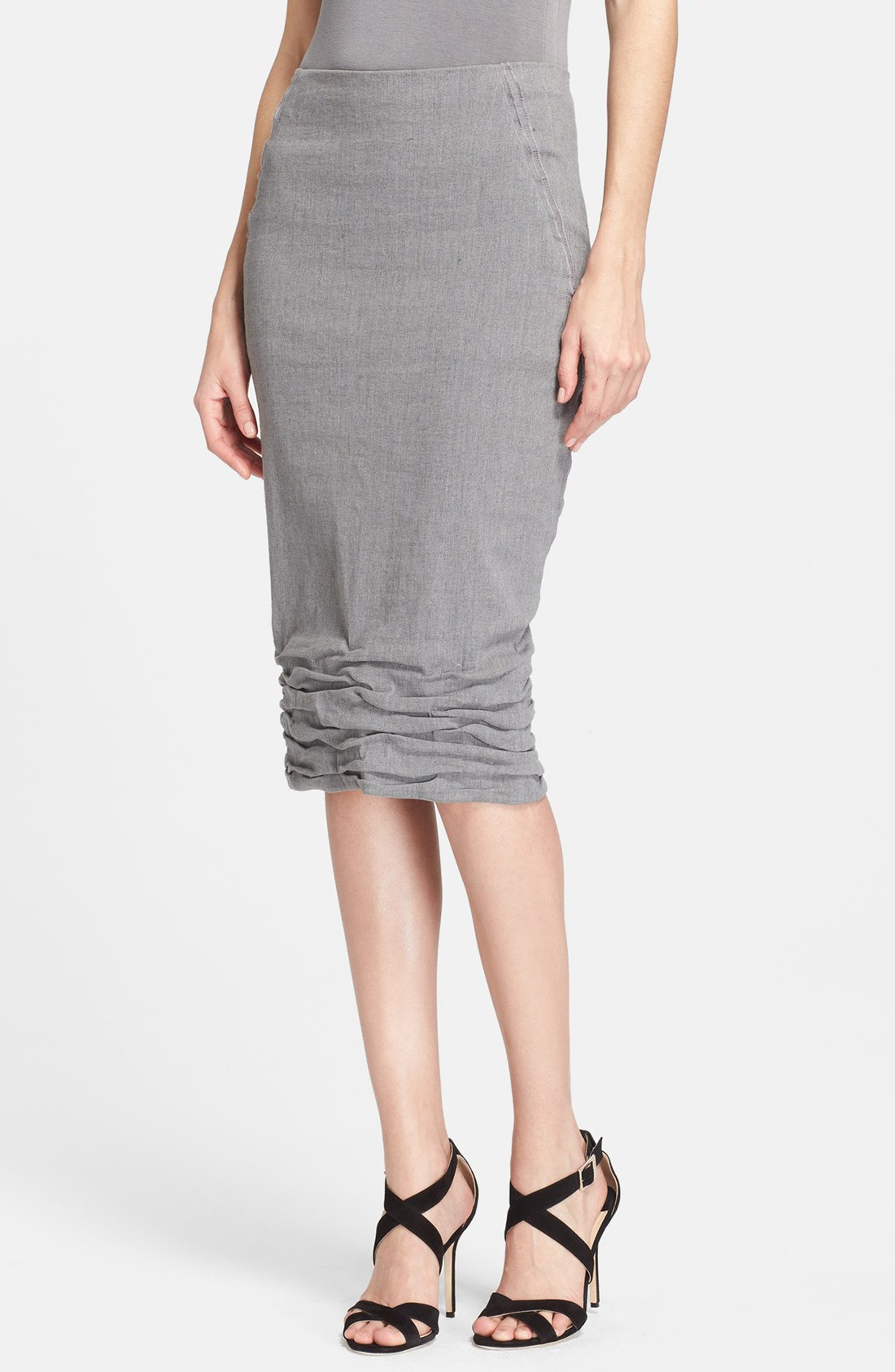 Donna Karan Collection Linen Blend Midi Skirt | Nordstrom