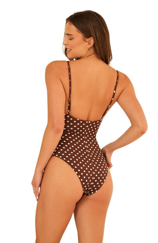 Shop Dippin Daisys Bliss One Piece In Dotted Brown