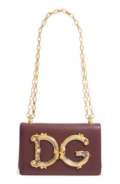 Dolce & Gabbana Logo Leather Crossbody Bag In Vinaccia 1