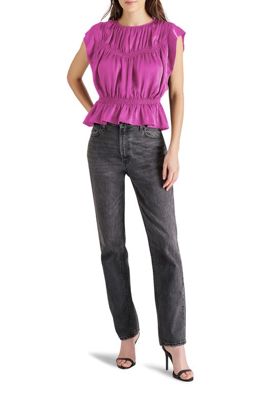 Shop Steve Madden Corinne Peplum Top In Radiant Orchid