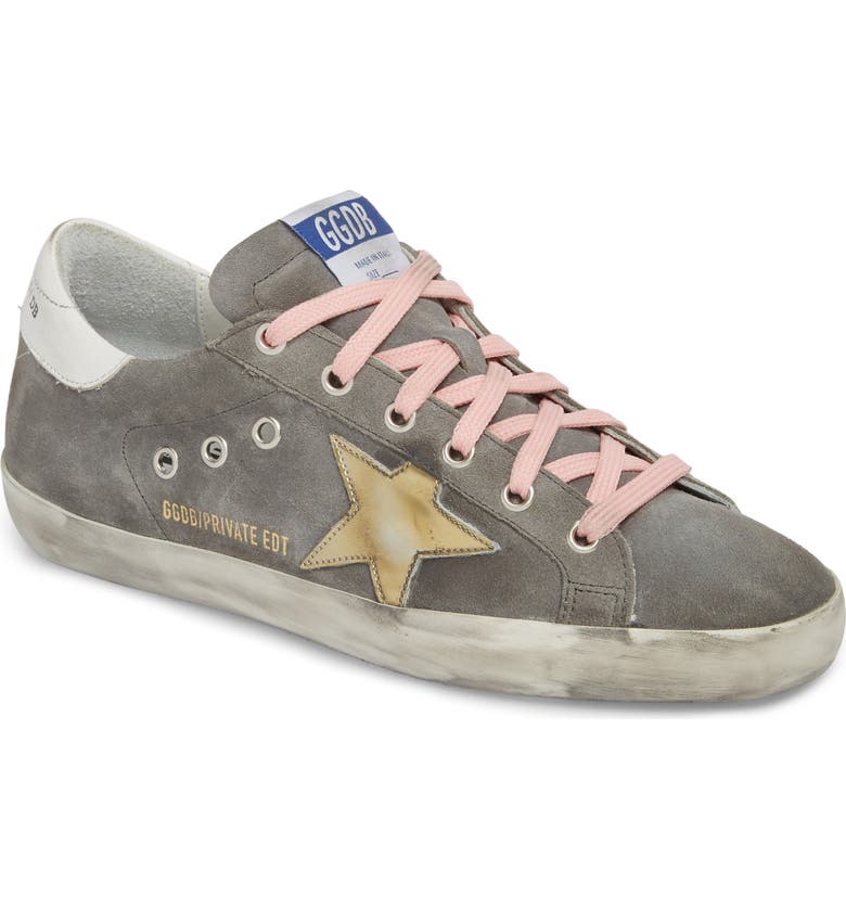 GOLDEN GOOSE Superstar Low Top Sneaker, Main, color, GREY SUEDE