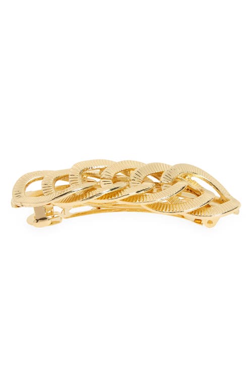 Linked Ring Barrette in Gold