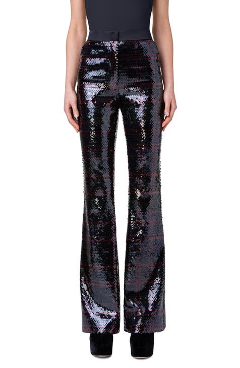 LifeShe Women Sparkly Flared Leg Pants Y2K Sequin Bell Bottom Legging Pants,  Black, Small : : Clothing, Shoes & Accessories