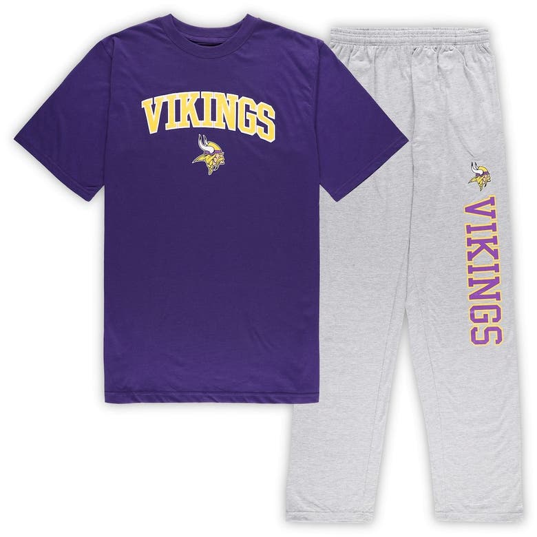 Men's Concepts Sport Purple/Heather Gray Minnesota Vikings Big