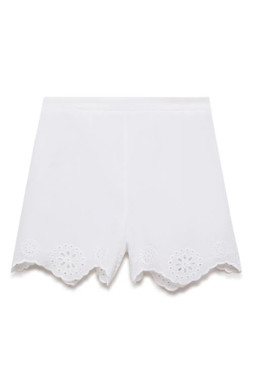 MANGO MANGO <BR />COTTON EYELET SHORTS<BR /><BR /> 