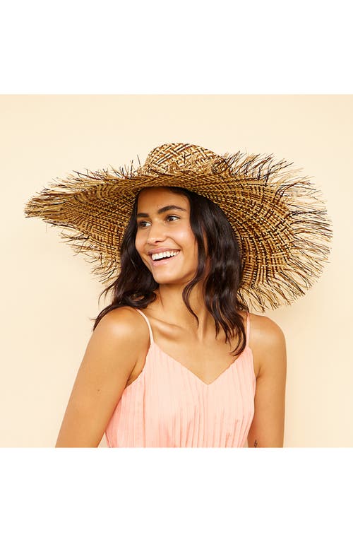 Eugenia Kim Valentina Wide Brim Straw Sun Hat In Brown/multi