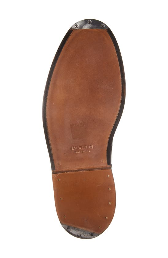 Jm Weston Triple Sole Brogued Derby In Black