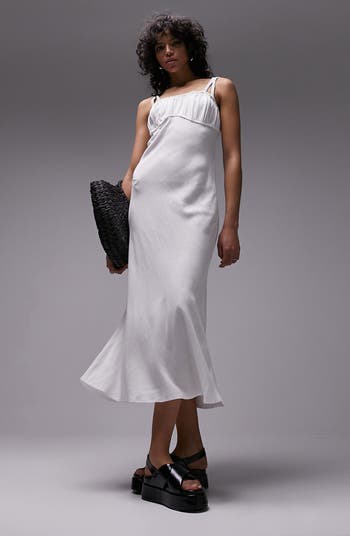 Ruched Pinny Slipdress