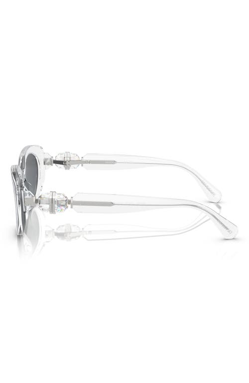 Swarovski 53mm Oval Sunglasses In Crystal Grey