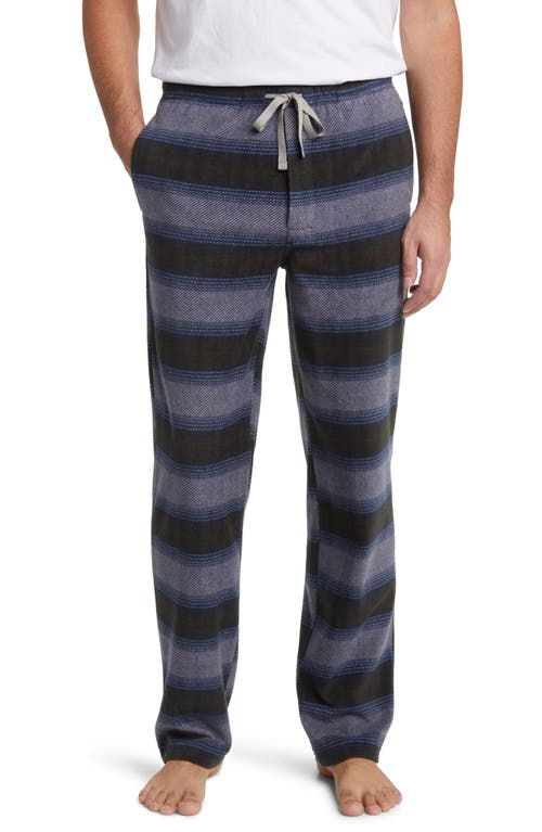 Majestic International Line Up Microfleece Lounge Pants Blue Stripe at Nordstrom,