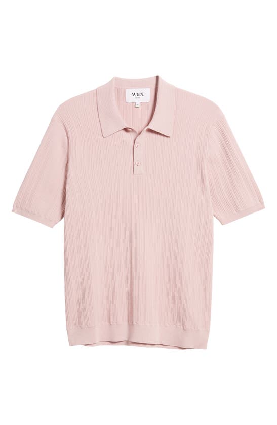 Shop Wax London Napels Ribbed Polo Sweater In Pink