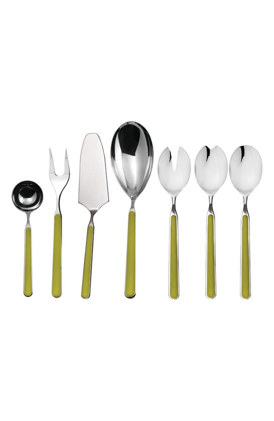 Mepra Fantasia 7-piece Place Serving Set In Oliva